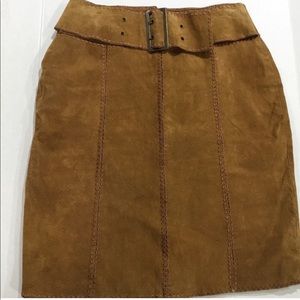 Genuine Leather Suede Skirt Size Small
